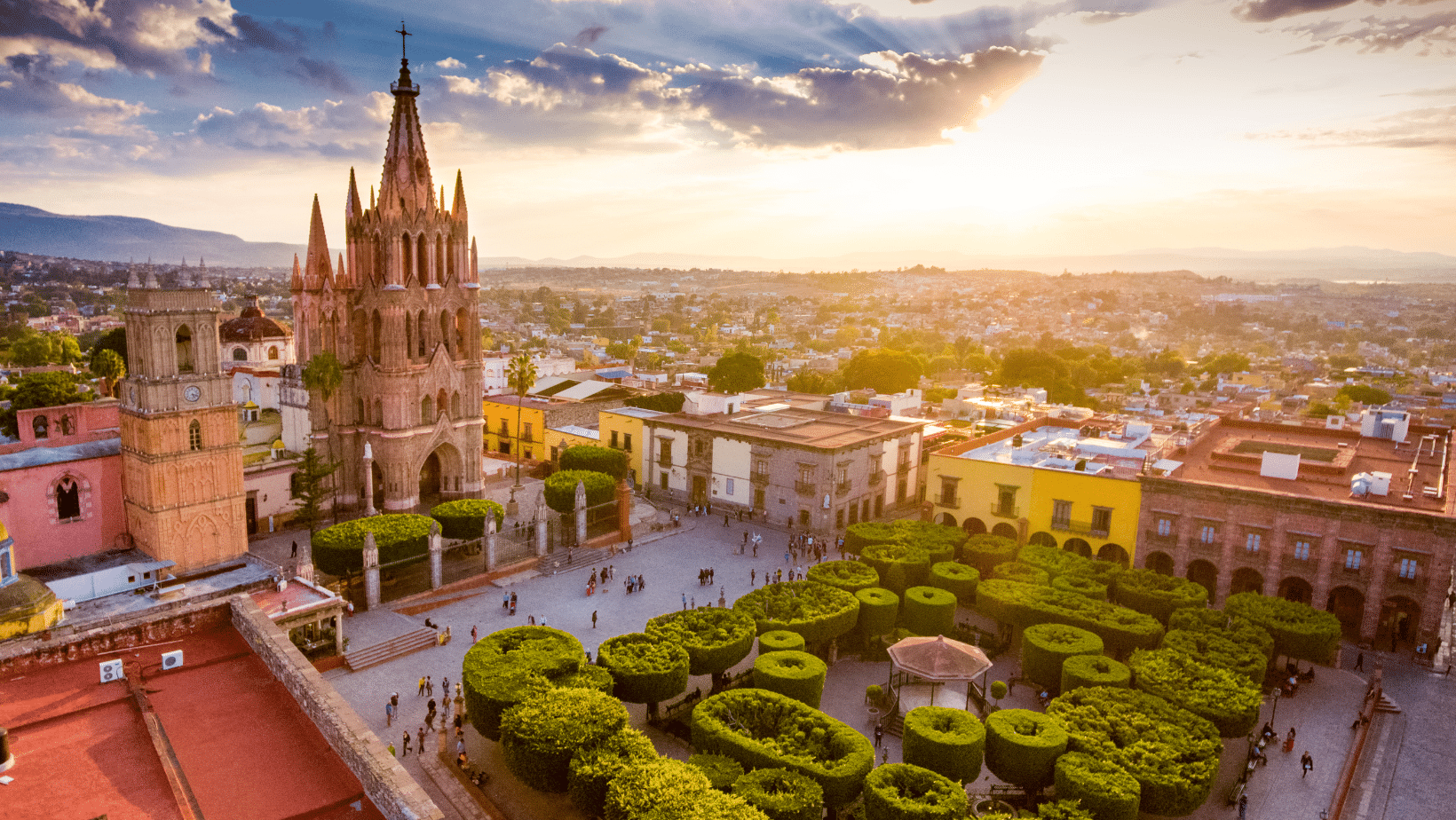 drone shot of san miguel de allende